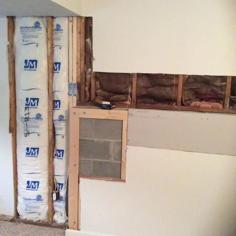 Wall insulation replacement during Contents Cleaning & Restoration in Liberty